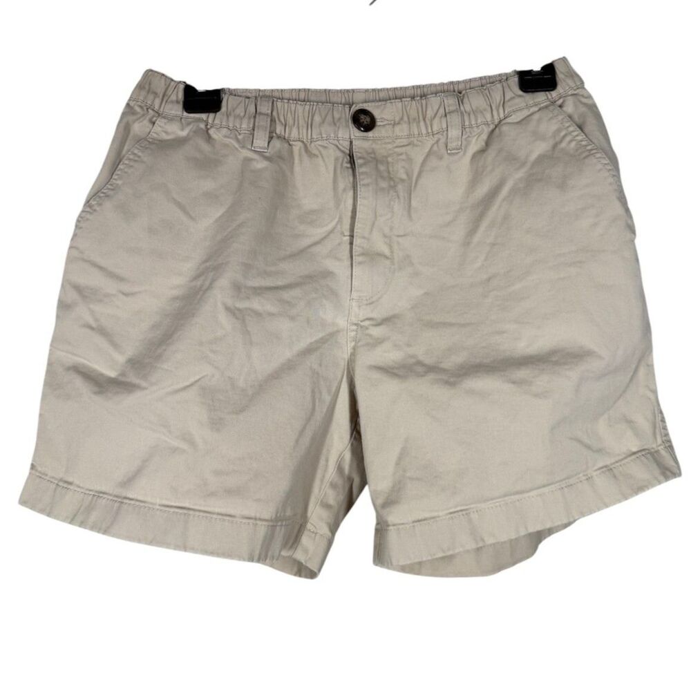 Chubbies Khaki Shorts Womens Sz M Elastic Waist Pull On Outdoorsy Hiking Camp